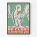 Vintage Be Clean -juliste lasten seinäkoristeeksi