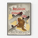 Vintage Belgia Juliste Taistelu jatkuu - Historiallinen seinäkoristelu