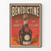 Vintage Bénédictine juliste Fécampin luostarista - Retroseinäsilmaus