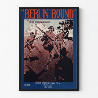 Vintage juliste Berlin Bound - Retro sotilaskoriste seinätaide