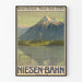 Vintagejuliste vuoristosta Berner Oberland Niesen Kulm 2367 m
