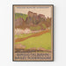 Vintage juliste Château Burg lähellä Rodersdorf - Seinäsisustus Birsigtalbahn Basel-Rodersdorf