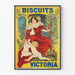 Vintage Victoria-keksit juliste - Retroseinän koriste