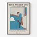 Vintage Juliste Blue Anchor Inn Edwin Bateman Morrisilta