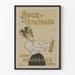 Vintage Bock Champagne Albert Moussoux -juliste