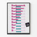Vintage juliste Boekenweek 1988 - Typografinen seinäkoristelu