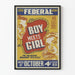Vintage juliste Boy Meets Girl - Retro elokuvamaalaus seinäkoriste