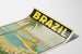 Vintage juliste Brasilia maisema Rio de Janeiro seinäkoriste