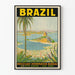 Vintage juliste Brasilia maisema Rio de Janeiro seinäkoriste