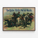 Vintage Juliste Buffalo Billin Wild West -seinäkoriste lännenteemaan — kehystetty taideteos seinällä