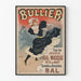 Vintage Bullier -maski ja yöjuhlan juliste