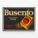 Vintage Busento Schäg -juliste retroseinän koristeluun — kehystetty taideteos seinällä