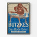 Vintage Juliste Butzkes Gas-Bade-Oefen seinäkoristukseen