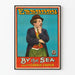 Vintage juliste By the Sea Charlie Chaplin kanssa