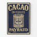 Vintage Cacao Payraud -juliste lehtimuodossa seinäkoristukseen
