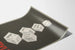 Vintage juliste Cacodyline Jammes typografiset kuutiot