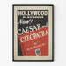 Vintage teatterijuliste César ja Kleopatra G.B. Shaw'n teoksesta