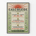 Vintage Juliste Le Calcoléol, tieteellinen ja ravitsemuksellinen koristejuliste