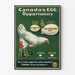 Vanhanaikainen Kanada’s Egg Opportunity -juliste vintage-seinälle sisustukseen