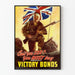 Vintage juliste Britannian sotilaasta ja voitonauhoista