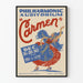 Vintage Carmen Filharmonian auditorio juliste