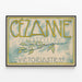 Cézanne-näyttelyn vintagejuliste lehtivihreällä koristelulla — kehystetty taideteos seinällä
