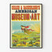 Vintage amerikkalainen museo juliste Chase & Bachelder's