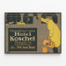 Vintage juliste kuljettaja hotellille Koschel seinäkoriste — kehystetty taideteos seinällä