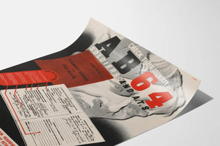 Vintage-identiteetin tunnistusjuliste A.B.64 seinäkoristukseen