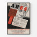 Vintage-identiteetin tunnistusjuliste A.B.64 seinäkoristukseen