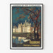 Vintage juliste Château de Chambord Touraine - Orléansin rautatie