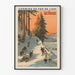 Vintagejuliste Itäisen Rautatien tiet Les Vosges - Talvinen seinäkoristelu