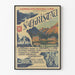 Vintage juliste Saint-Christau Basses Pyrénées - Rautatieaiheinen seinäkoristelu