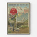 Vintage juliste Rautatiet P.L.M. - Zermattin laakso, Mont Rose
