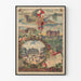 Vintage juliste P.L.M. Pariisi ja alueet