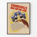 Vintage seinäkoristejuliste Churchill Are On The Job