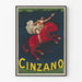 Vintage Juliste Cinzano mies ratsastamassa punaisella hevosella