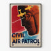 Vintage juliste Civil Air Patrol - seinäkoristelu ilmailusta
