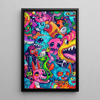 Tableau Pop Art- Explosion Chromatique | Reproduction Tableau Décoration murale affiche copie