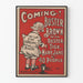 Vintage juliste Coming Buster Brown – Retro seinäkoriste punainen