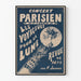 Konserttijuliste Pariisin matkailijat kuuhun - Vintage-seinäkollaustarvike