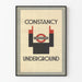 Vintage Londonin metrojuliste Constancy Design Graphique