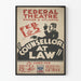 Vintage juliste lakimies Counsellor at Law Federal Theatre