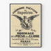 Vintage juliste Napoléonin runollinen kruunu - kunnianosoitus kunnialle