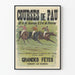 Vintage hevoskilpailujen juliste Pauhun