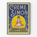 Vintage juliste Crème Simon nuoruuden hehku