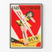 Vintagejuliste Vaaralliset käyrät - Retroseinäsuunnittelu