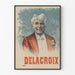 Vintage Delacroix-porträtin tyylikäs juliste seinäkoristeluun