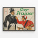 Vintage Juliste Der Trainer - Ratsastustyylinen Seinäkäsitys — kehystetty taideteos seinällä