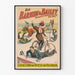Vintage juliste Barnum & Bailey hauskoista kohtauksista pyörällä ja rullaluistimilla